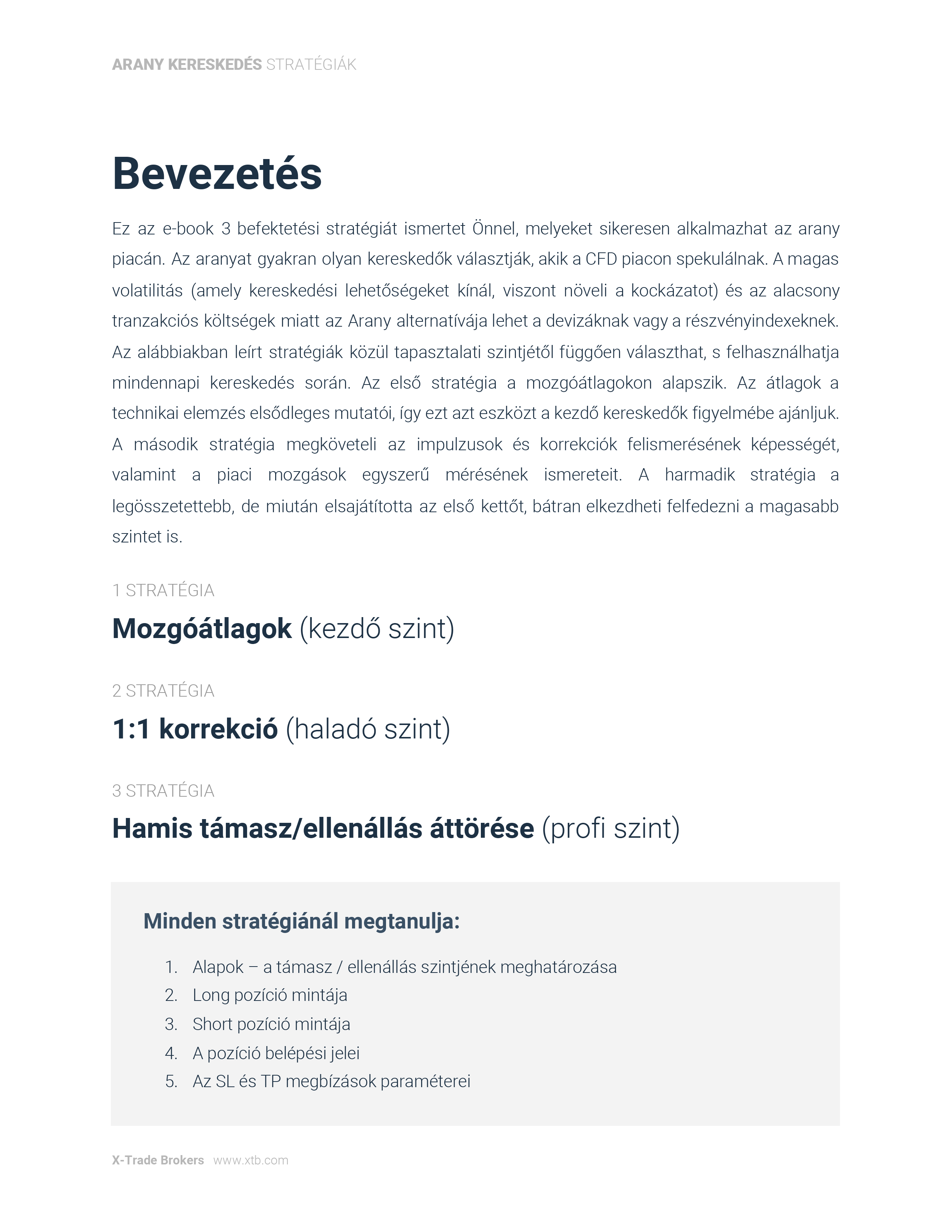 Gold trading strategies - HU-3